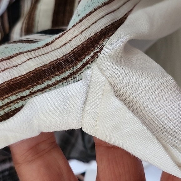 Cato multicolored striped blouse with high low hem and wide scoop neck - Picture 11 of 15